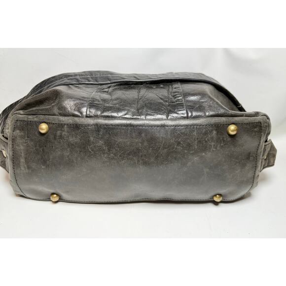 Vintage Cornelian Taurus Daisuke Iwanaga Leather Shoulder Bag w/Bronze Hdw $1800 - Picture 5 of 12